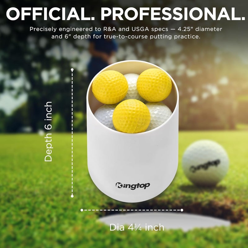 KINGTOP Golf Hole Cup – Fit PGA/USGA Regulations, Golf Accessories for Backyard Practice Putting Green, 4 Inches and 6 Inches Available - Image 2